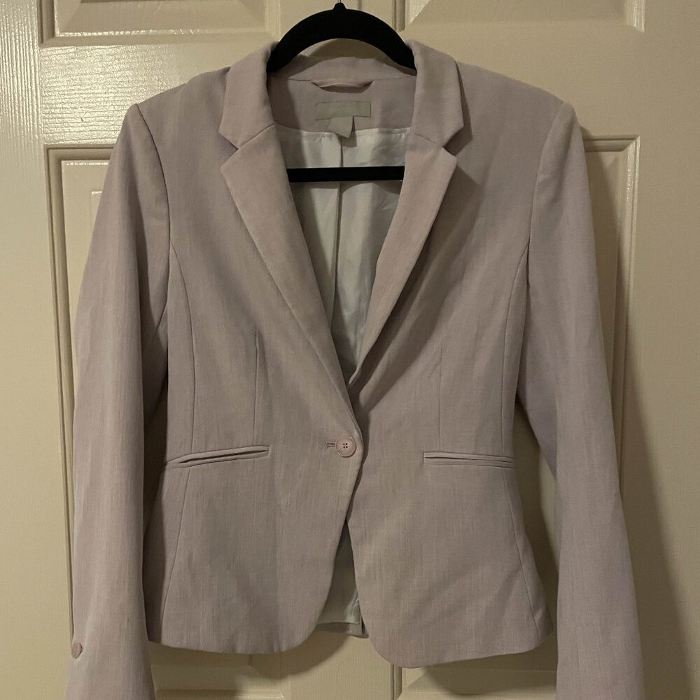 H&M Women's Light Lavender Blazer - Size 4